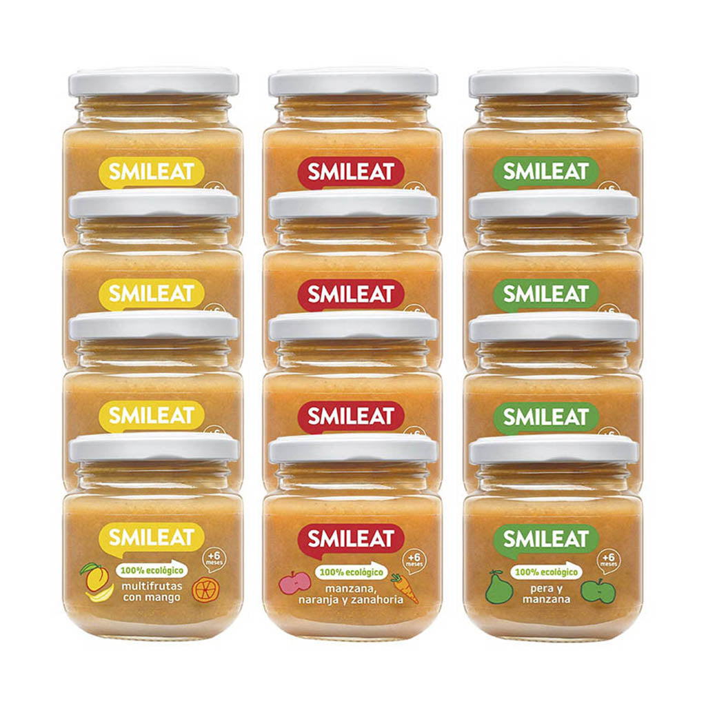 Smileat - Tarritos Ecológicos de Frutas, Ingredientes Naturales, para Bebés  desde 6 Meses, Sano y Saludable, sin