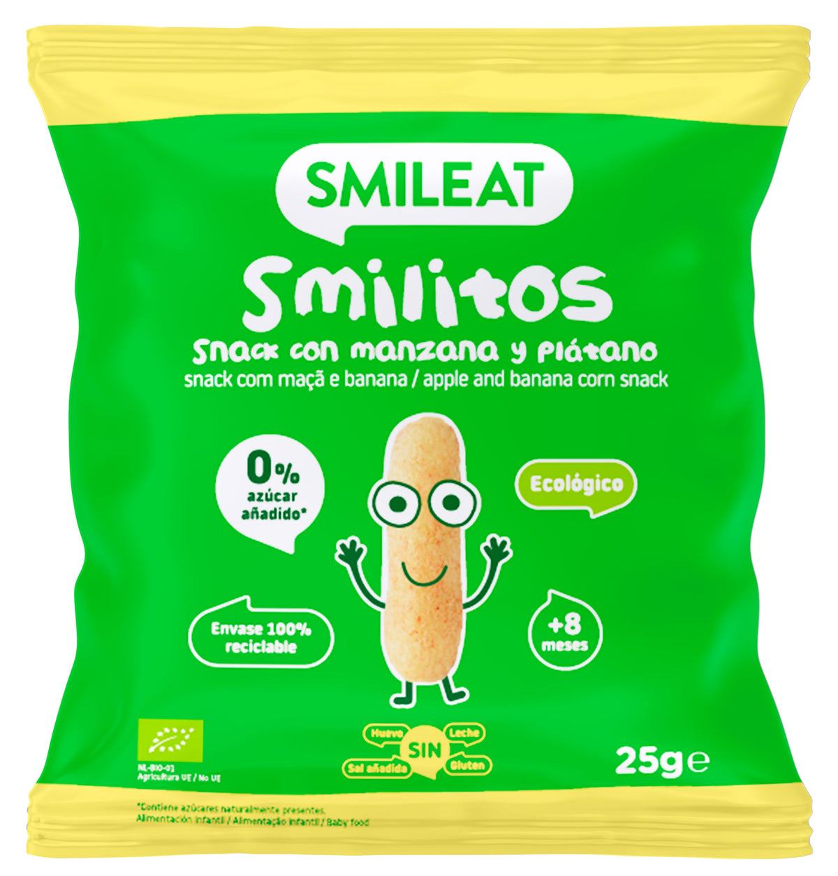 smilitos de manzana y plátano