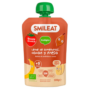 Pouch de leche de almendras, cacao y fresa Smileat