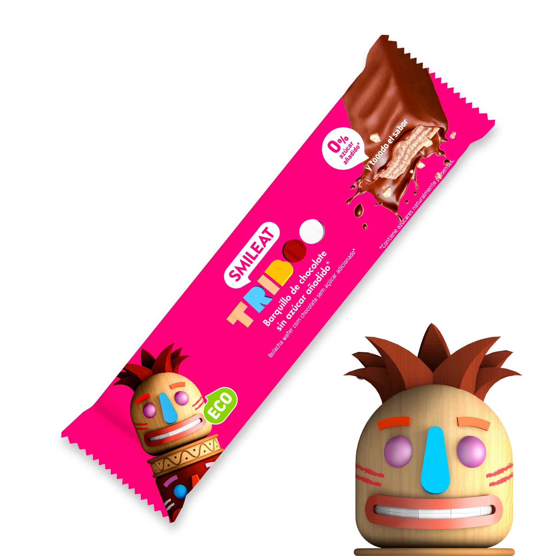 Barquillo TRIBOO recubierto de chocolate