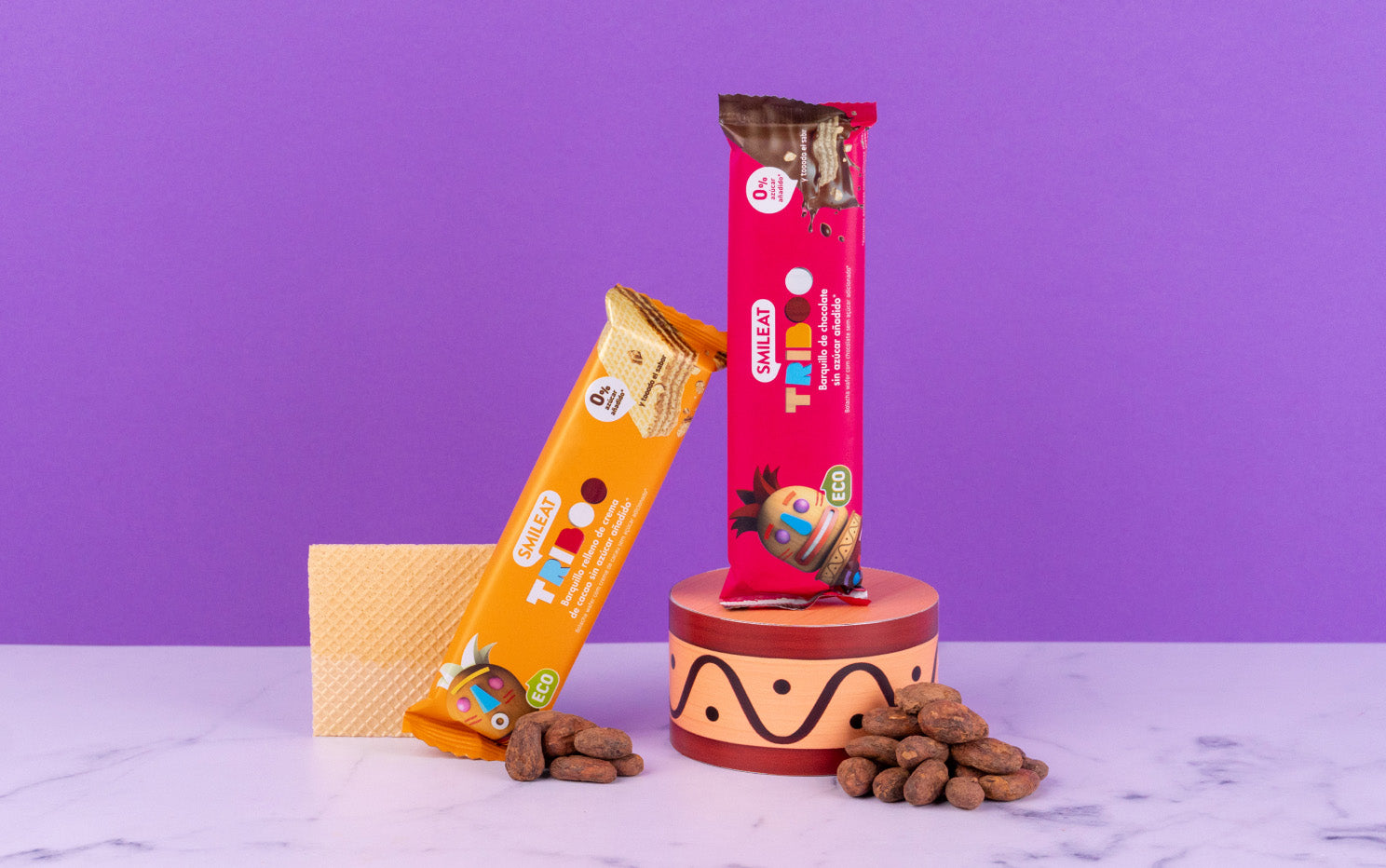 Barquillos para niños con chocolate