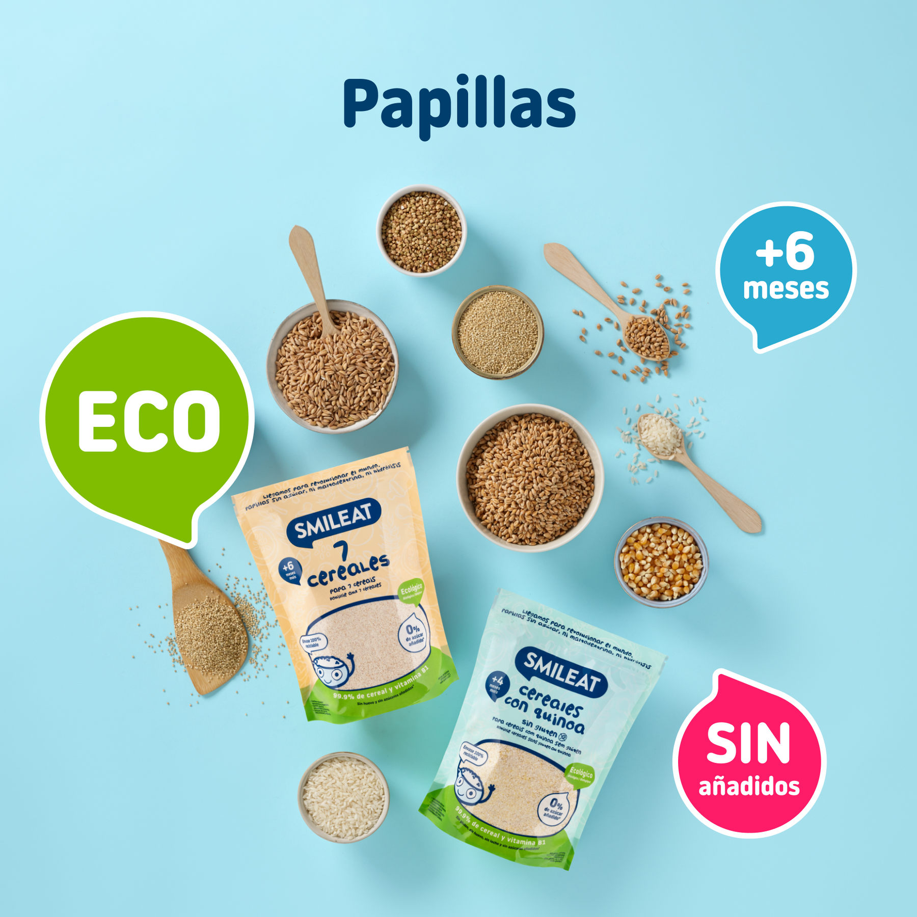 Papilla cereales sin gluten con quinoa