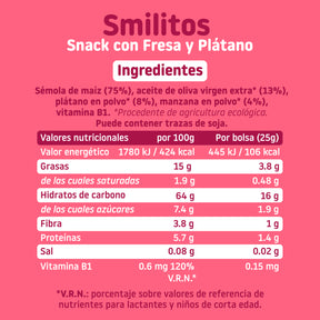 Smilitos de fresa y plátano