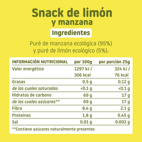 Snack TRIBOO de limón y manzana