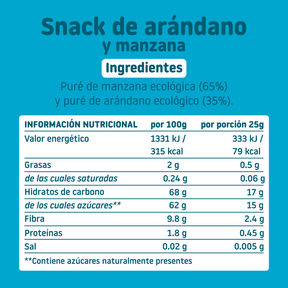 Snack TRIBOO de arándanos y manzana