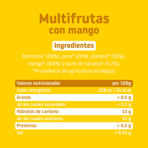 Tarrito de multifrutas con mango