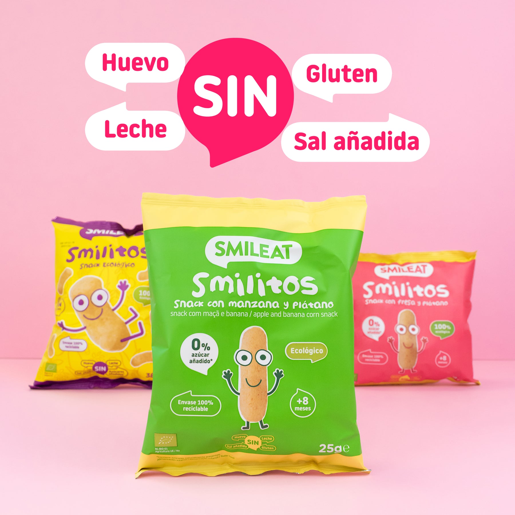 Smilitos de manzana y plátano